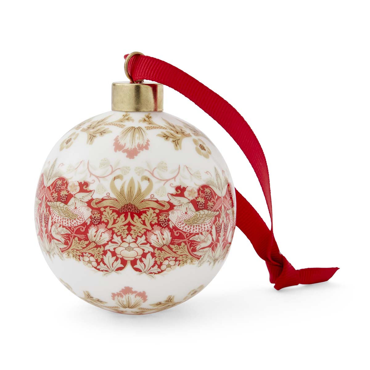 Morris & Co. Strawberry Thief Bauble image number null